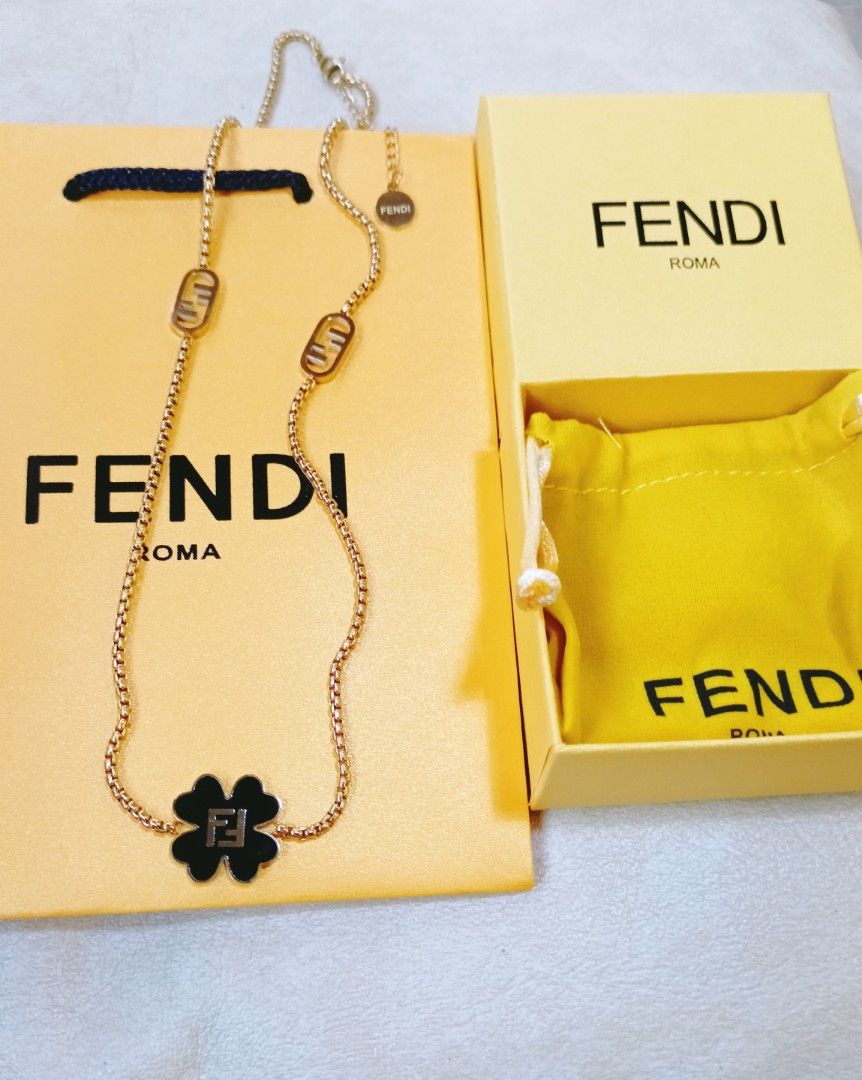 Fendi necklace from japan (Category: Luxury Accessories) located in Manila. Submitted by osaze_27japanbags (Listing ID 1347877203, Image 2). Description: Fendi necklace from japan no flaws tauco chain with box,pouch and paper bag with stamp size 18inches adjustable up to 20 kindly pm me.
