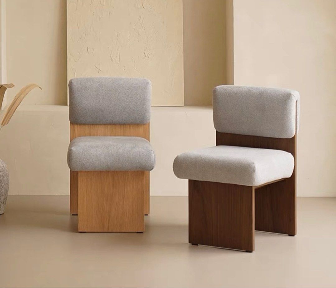 HALDI Modern Solid Wood Dining Chair, Furniture & Home Living ...
