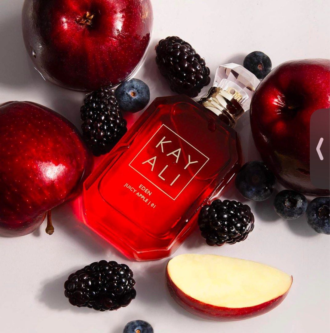 KAYALI Eden Juicy Apple 01 Eau de Parfum (Category: Fragrance & Deodorants) located in Cebu City. Submitted by rafadeclutters (Listing ID 1347865561, Image 3). Description: Auth KAYALI Eden Juicy Apple | 01 Eau de Parfum 50ml, gifted from 🇨🇦 Sprayed twice only since I still have the 10ml Fruity notes Orig price is around ₱5,800+.