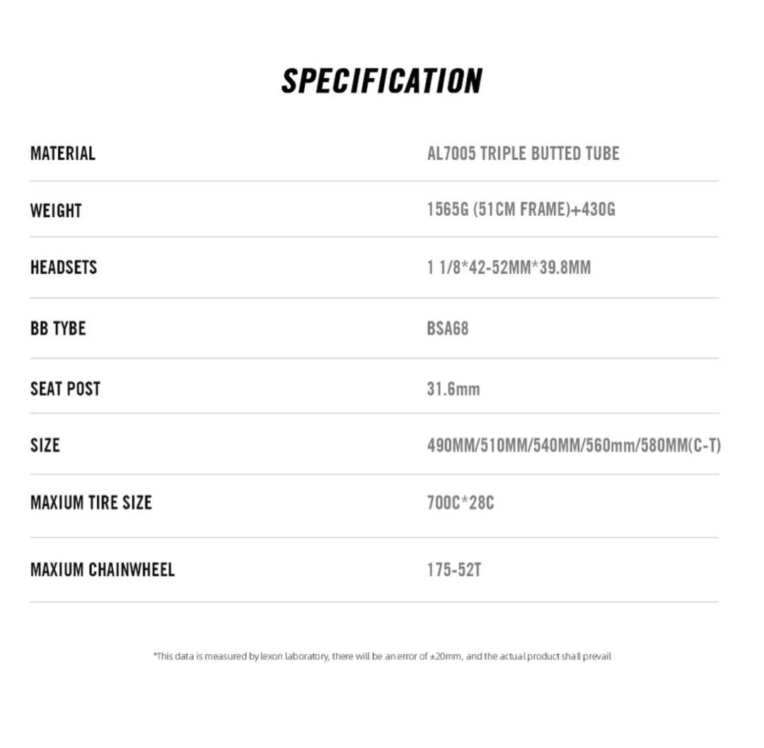 Lust Beclass Frameset (Category: Bicycles) located in Singapore. Submitted by glowcartsg (Listing ID 1347891017, Image 3). Description: LUST LEXON FRAMESET 2 colours available, DM for more information💖🤍*PRE-ORDER ONLY 7-14 DAYS DELIVERY* sizes 49(XS) 51(S) 54(M) 56(L) 58(XL) ‼️TERMS & CONDITIONS‼️ -FULL amount to be paid (DELIVERY) -All purchases are strictly non-refundable and non-exchangeable. -We do not accept returns or offer refunds for ch