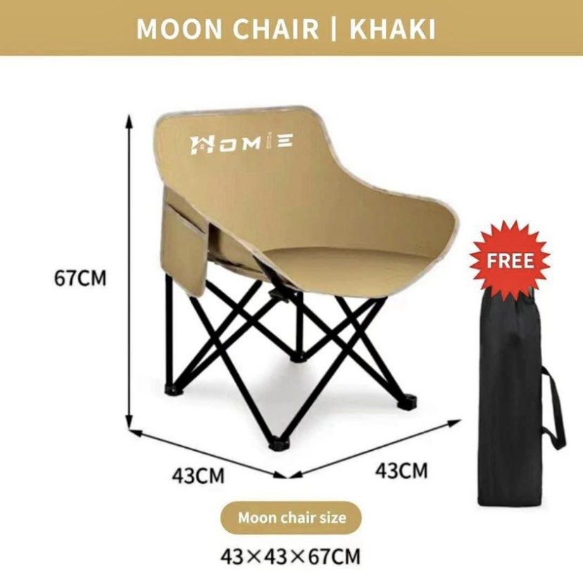 Moon chair camping heavyduty (Category: Hiking & Camping) located in Pasig City. Submitted by gammad_05 (Listing ID 1347860932, Image 2). Description: Brand new Camping moon chair Heavy duty Black Kakhi Onhand available Wholesale Wholesale Retail Bulk 📍pasig city.