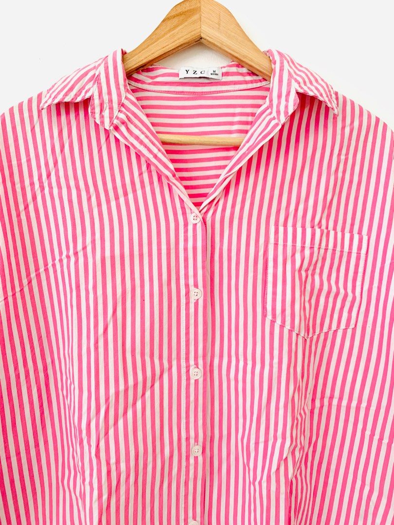 Pink&White Stripes Longsleeves Drop Shoulder (Category: Others Tops) located in Pasuquin. Submitted by luxthingsdeclutter (Listing ID 1347935012, Image 3). Description: Soo pretty! Quality like zara/h&m. Strawberry pink and White stripes drop shoulder. Can fit up to semi XL. NO FLAWS!! Shipping fee must be shouldered by the buyer. Helping tags: rare coquette trendy h&m zara uniqlo luxury.