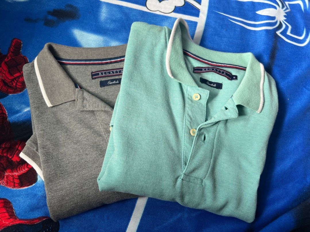 Regatta Mens Polo Shirt (Category: Tshirts & Polo Shirts ) located in Bacoor. Submitted by lyn_jude (Listing ID 1347902826, Image 1). Description: 2 pcs Medium Gray and Green Mens Polo Shirts. Lightly used. .