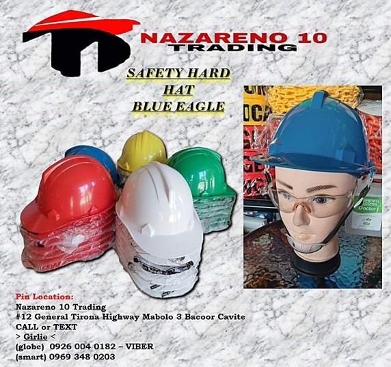 SAFETY WORK HEAD PROTECTION (Category: Everything Else Others) located in Las Pinas. Submitted by itsmegelai.ram (Listing ID 1347891137, Image 1). Description: SAFETY HARD HAT > for head protection > for safety use > with chin straps TYPES OF HARD HAT * Blue Eagle hard hat * Ordinary Hard Hat * Kids Hard Hat * Rescue Helmet WE ALSO HAVE > SAFETY HARNESS > SAFETY VEST > ROAD TRAFFIC CONE Pin Location: Nazareno 10 Trading #12 General Tirona Highway