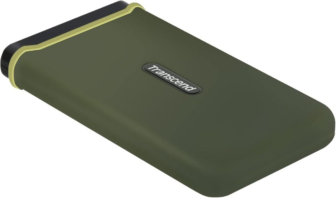 Transcend 4TB ESD380C USB 3.2 Type C Gen 2x2 Portable SSD External Solid State Drive TS4TESD380C (Category: Hard Disks & Thumbdrives) located in San Juan City. Submitted by princessshyph (Listing ID 1347918869, Image 3). Description: Transcend's ESD380C is a portable solid state drive featuring a ruggedized silicone rubber case in military green. Its USB 3.2 Gen 2x2 interface offers unmatched transfer rates. With its high capacity and compatibili