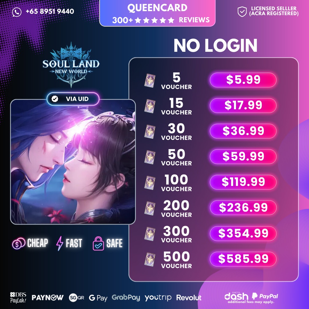[UID] Soul Land New World Top Up Service | CHEAP VOUCHER GLOBAL SERVER ...
