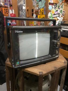 Vintage Portable 6” color TV by Visage defective for repairs