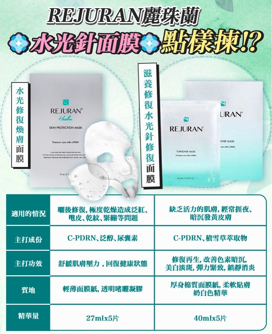 2️⃣款現貨🔥官方正貨✓ REJURAN Healing Mask 麗珠蘭再生修復回春  
