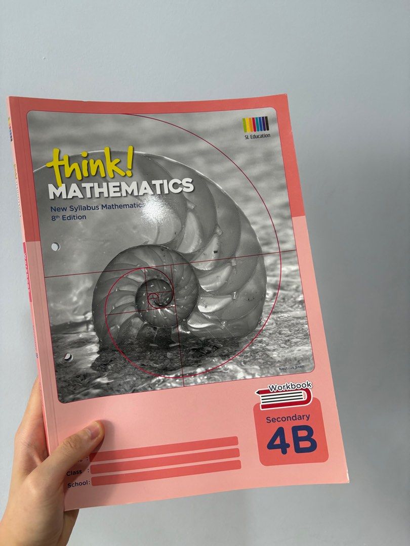 4B e math workbook (Category: Textbooks) located in Singapore. Submitted by blueycloudss (Listing ID 1348064881, Image 1). Description: Minor defects on the cover, but the inside have not been touched. Worksheets can be torn out and be stored in folders for revision..