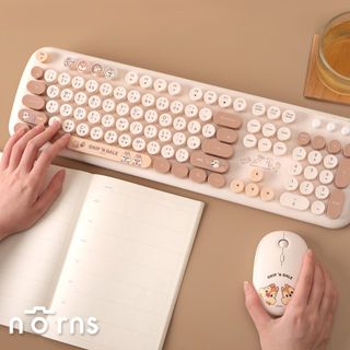 台灣限定 Chip n Dale 無線鍵盤滑鼠組 無線keyboard 無線mouse USB 防潑水 奇奇蒂蒂 鋼牙大鼻 卡通鍵盤 Win10 11 Android 蘋果 Apple 復古 圓形按鍵 公仔keyboard full size 正版 正品 台灣直送 台灣Norns代購64161591108482110