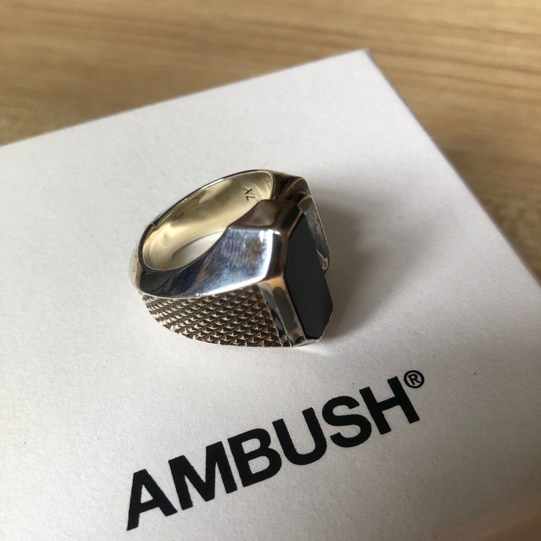 Ambush Misfit Onyx Stone Ring 925 Silver, Luxury, Accessories on  