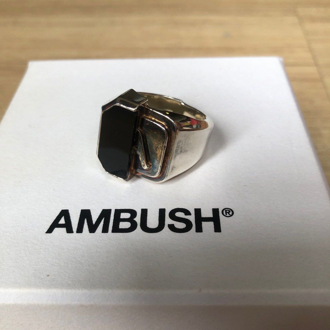 Ambush Misfit Onyx Stone Ring 925 Silver, Luxury, Accessories on  