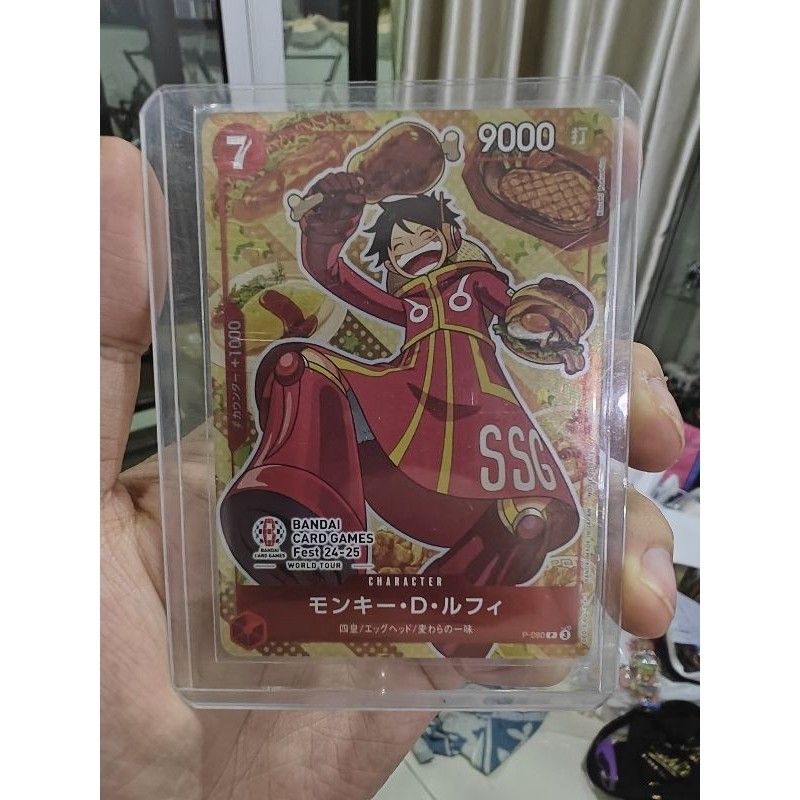 BCF LUFFY Bandai P-080 (Category: Raw Cards) located in Singapore. Submitted by atastymeal (Listing ID 1348072703, Image 1). Description: BCF Luffy. Topload upon receiving..