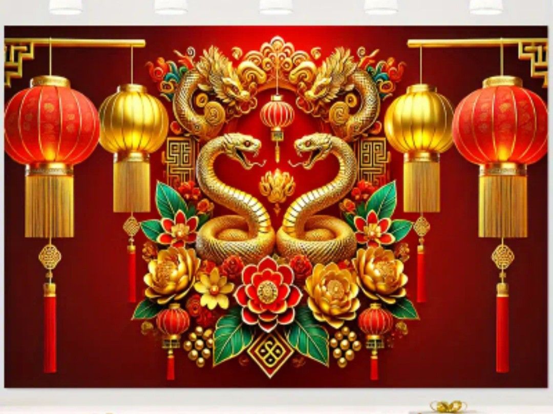 BIG CHINESE NEW YEAR BACKDROP BANNER (Category: Wall Decor) located in Mandaluyong City. Submitted by kookiejoyz (Listing ID 1348081631, Image 2). Description: FOR SALE: BIG CHINESE NEW YEAR BACKDROP BANNER SIZE: 200CM X 150CM (7FT X 5FT) MATERIAL: POLYESTER CLOTH NOTE: REUSABLE QE ALSO HAVE OTHER CHINESE NEW YEAR DECORATION FOR INQUIRY AND ORDER KINDLY DM ME.