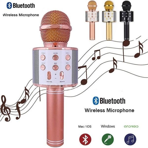 Brand New Karaoke WS-858 Bluetooth Wireless Microphone Speaker | Fast Door Delivery | Store Pickup Available !!!63218249176193114