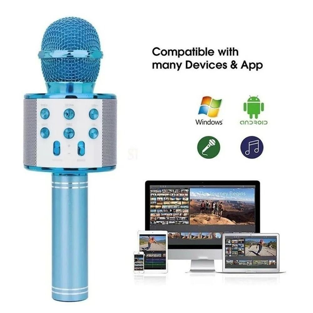 Brand New Karaoke WS-858 Bluetooth Wireless Microphone Speaker | Fast Door Delivery | Store Pickup Available !!!63218249176193113