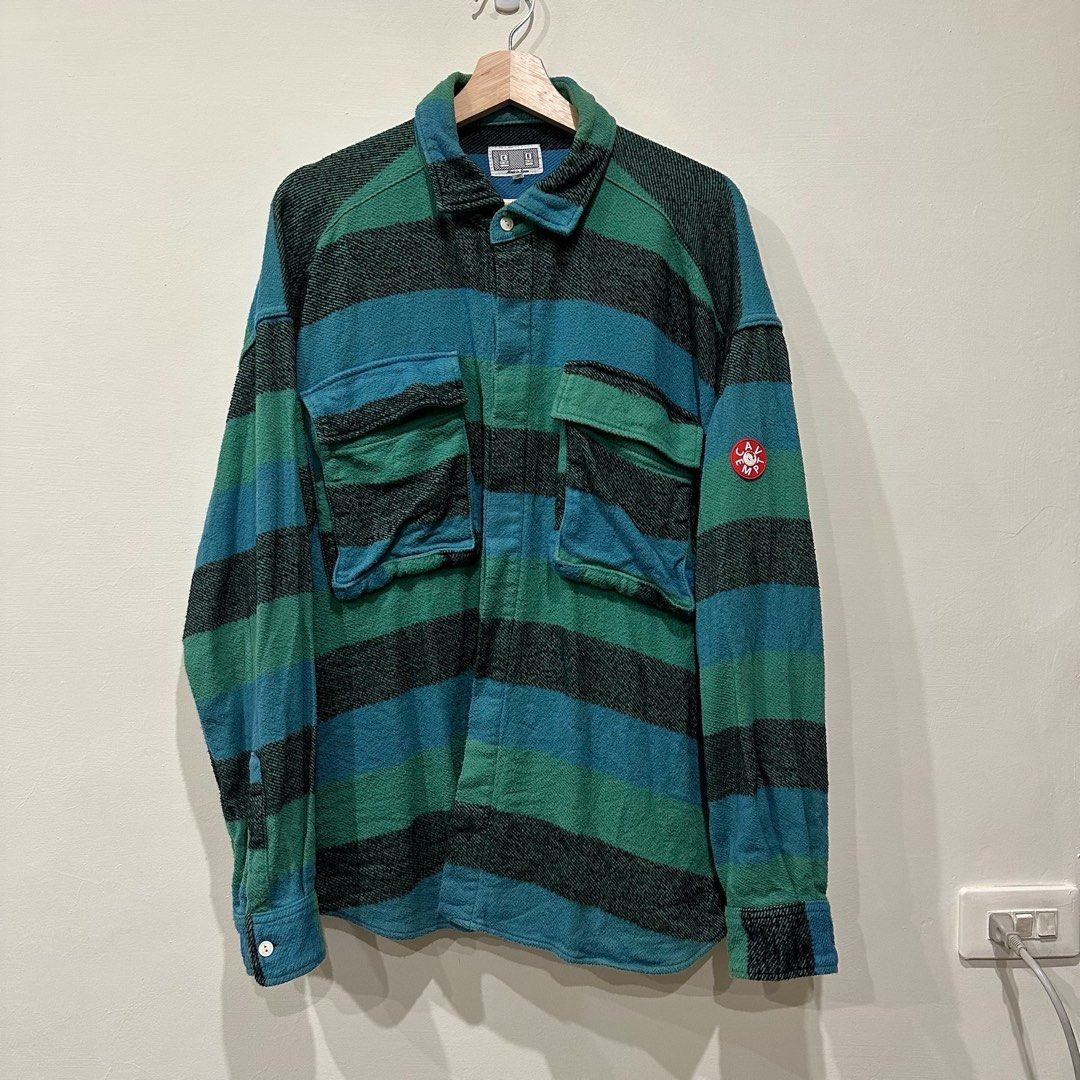 トップス C.E CAVEMPT STRIPE FLANNEL BIG SHIRT