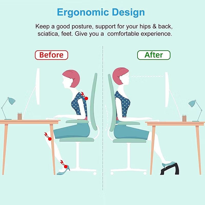 Ergonomic Under Desk Foot Rest with Massage Rollers Under Desk Stool (Category: Office & Business Technology) located in Manila. Submitted by cristytah (Listing ID 1348134418, Image 2). Description: Ergonomic Design: Comfortable angle ro support your legs. Texture Design: Massage foot with this foot rest to release your pressure..