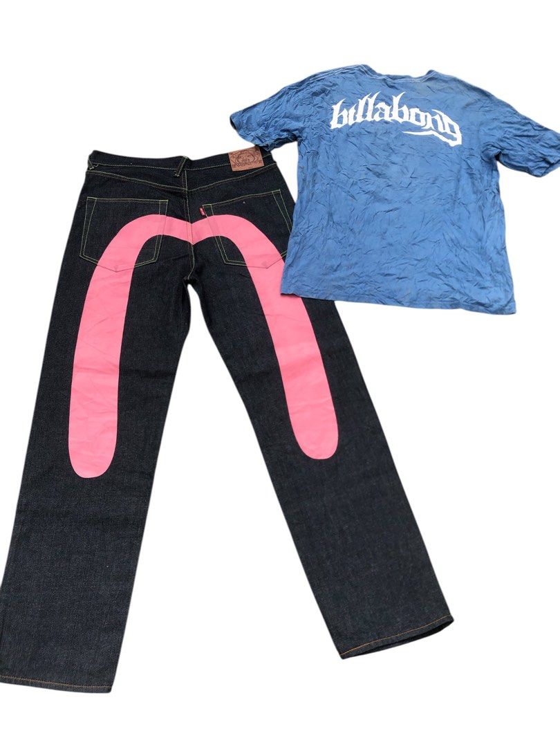 EVISU DAICOCK DENIM BAGGY JEANS (Category: Activewear) located in San Fernando. Submitted by unc_thrifts (Listing ID 1348182563, Image 2). Description: EXCELLENT CONDITION CRISPY 9.5/10 OVERALL.