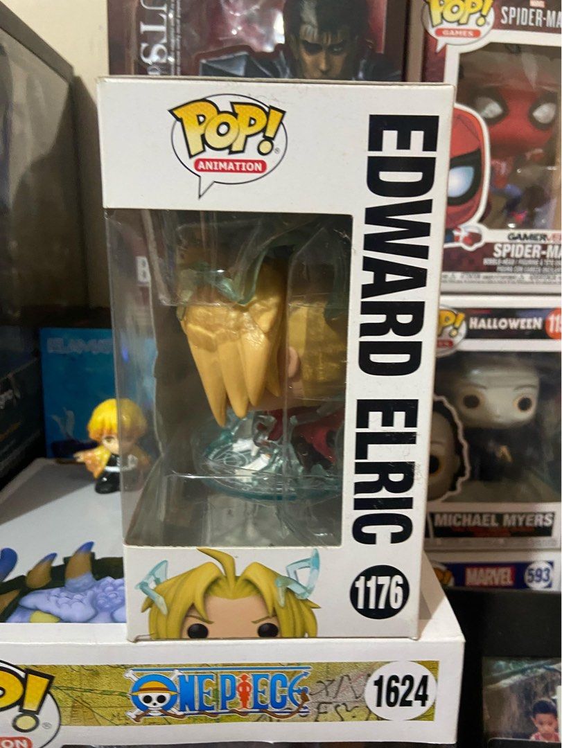 FUNKO POP Edward Elric (AUTHENTIC) (Category: Designer & Blind Box Toys) located in Las Pinas. Submitted by anatrix (Listing ID 1348157786, Image 2). Description: Selling Edward Elric Fullmetal Alchemist funko pop toy. Bought from Toy Con PH. In great condition, never taken out of the box. RFS: not really a big fan of the anime, was an impulse purchase. Note: other funko pops at the back are not for sale. Loc: Pampanga or Paranaque .