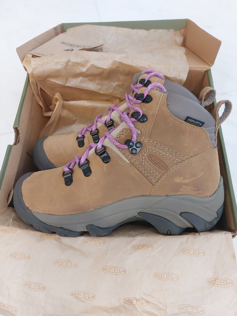 Keen Pyrenees Women Waterproof Leather Hiking Boots Shoes US6.5 (Category: Boots) located in Singapore. Submitted by hereticon (Listing ID 1348032351, Image 3). Description: Keen Pyrenees Women US6.5 UK4 CM23.5 EU37 Safari/English Lavender Self Collect.