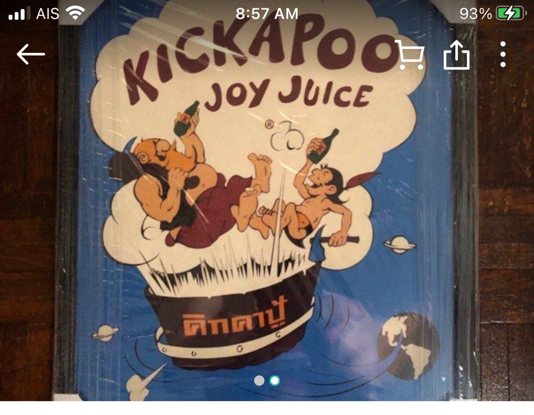 Kickapoo poster with frame (Category: Vintage Collectibles) located in Singapore. Submitted by danfonray (Listing ID 1348034657, Image 2). Description: Limited stocks Kickapoo poster with black frame 43cm x33cm . Lonesome polecat and hairless Joe 2 designs to choose from . $48.