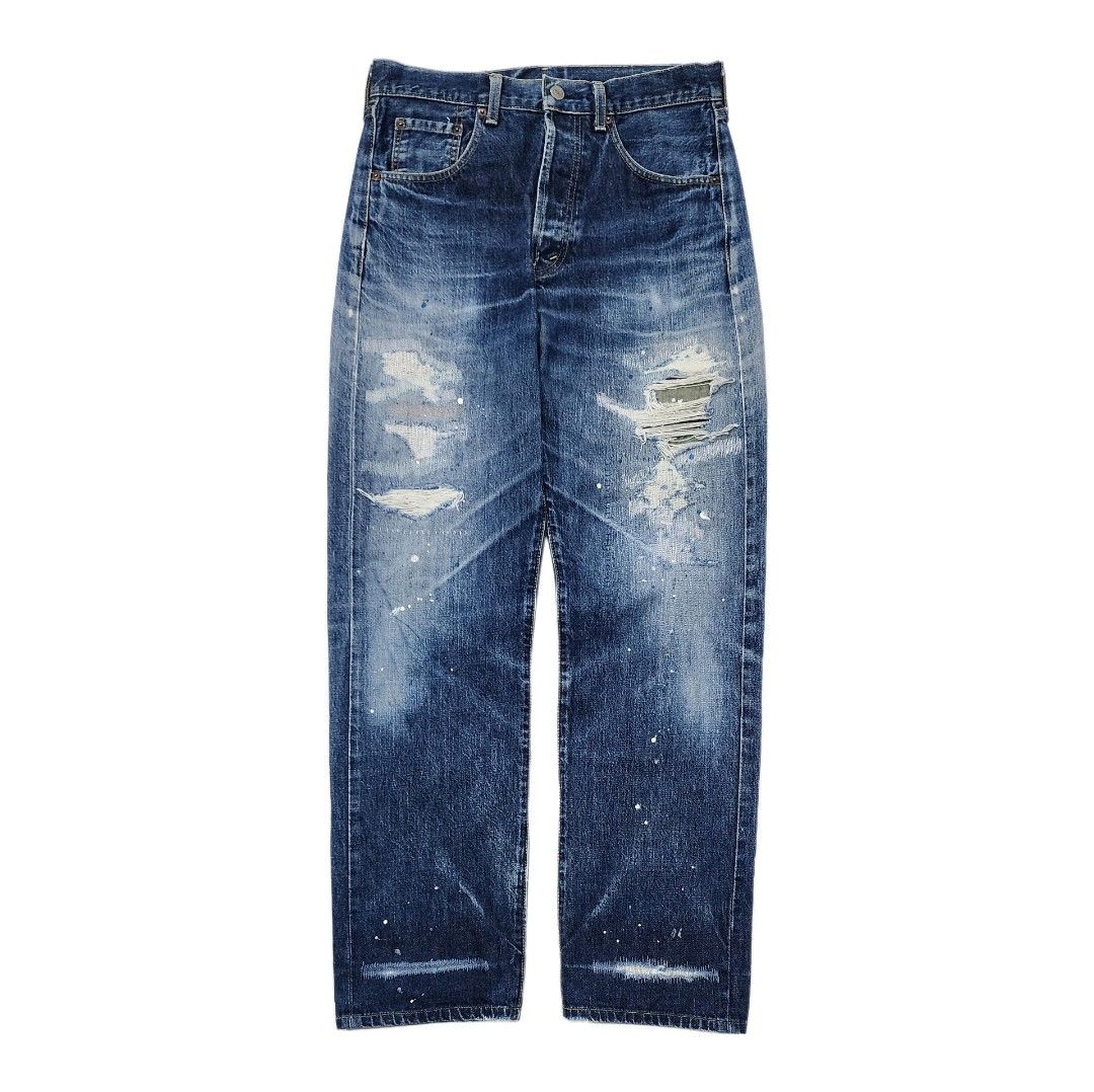 【初売り】 日本製 潑漆破壞牛仔褲 90年代 503B Levi's® 赤耳 #翻轉你的愛 32腰 大E パンツ
