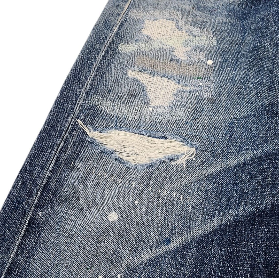 Levi's® 503B 90年代 潑漆破壞牛仔褲 日本製 赤耳 大E 32腰 #翻轉你的愛