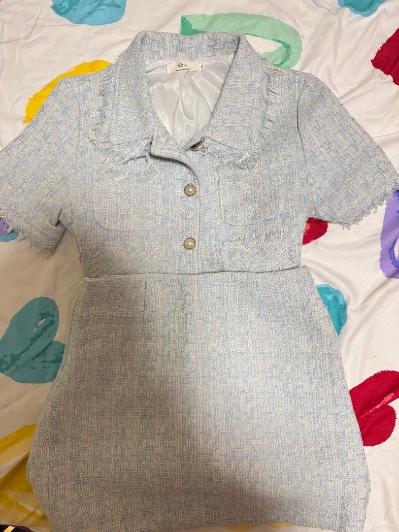 Light blue tweed coordinates (Category: Sets or Coordinates) located in Quezon City. Submitted by buhbyestuff (Listing ID 1348027146, Image 1). Description: .