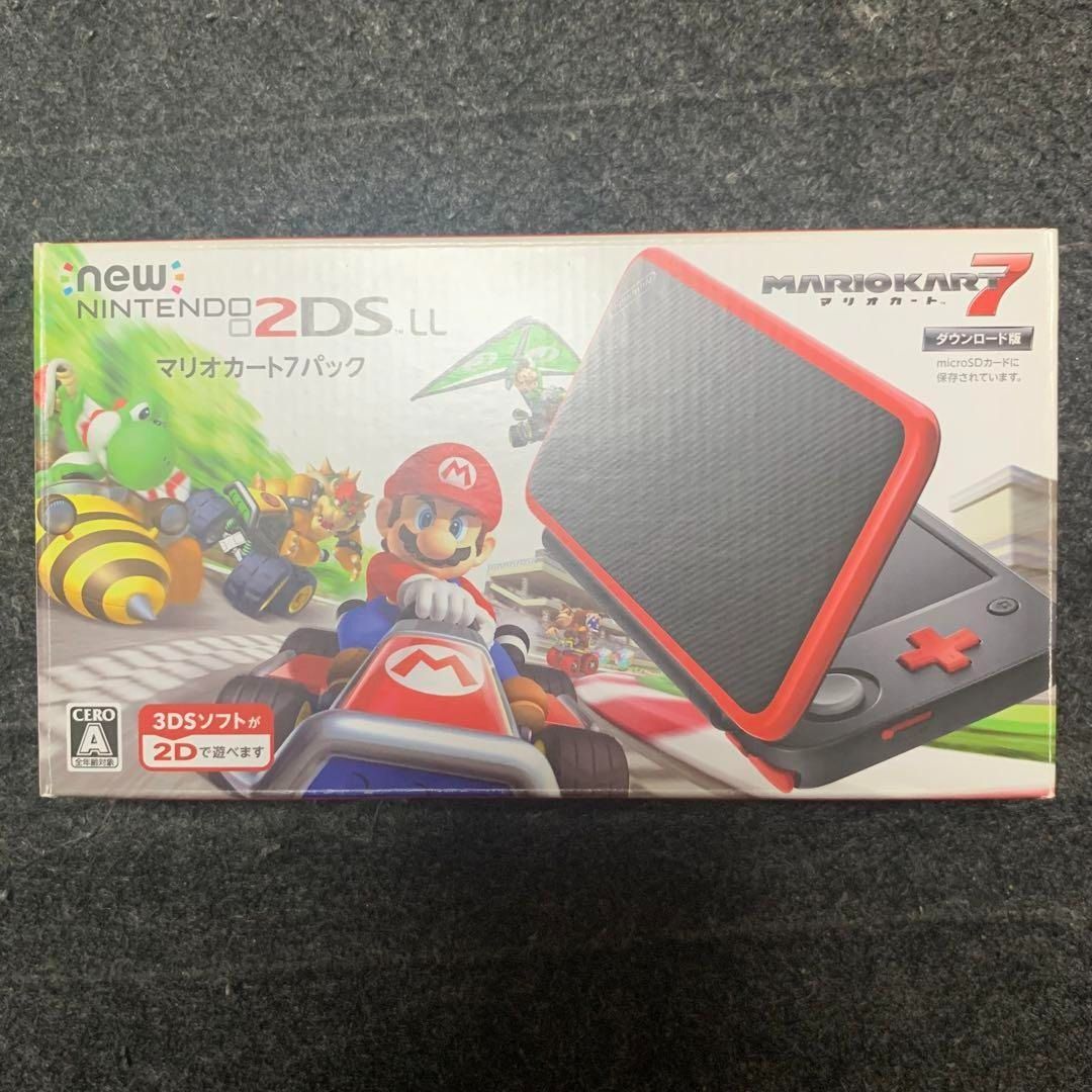 New Nintendo 2DS LL Mario Kart 7 Pack (Category: Nintendo) located in Manila. Submitted by japan_treasure (Listing ID 1348179369, Image 1). Description: I turned it on to check. Brand new and unused. explanation [Set contents] ・New Nintendo 2DS LL: 1 unit ・Nintendo 3DS software "Mario Kart 7" download version ・Special touch pen: 1 (*) ・microSDHC memory card (4GB): 1 piece (*) ・AR cards: 6 ・Easy Start Guide (with warranty): 1 book *The dedicated t