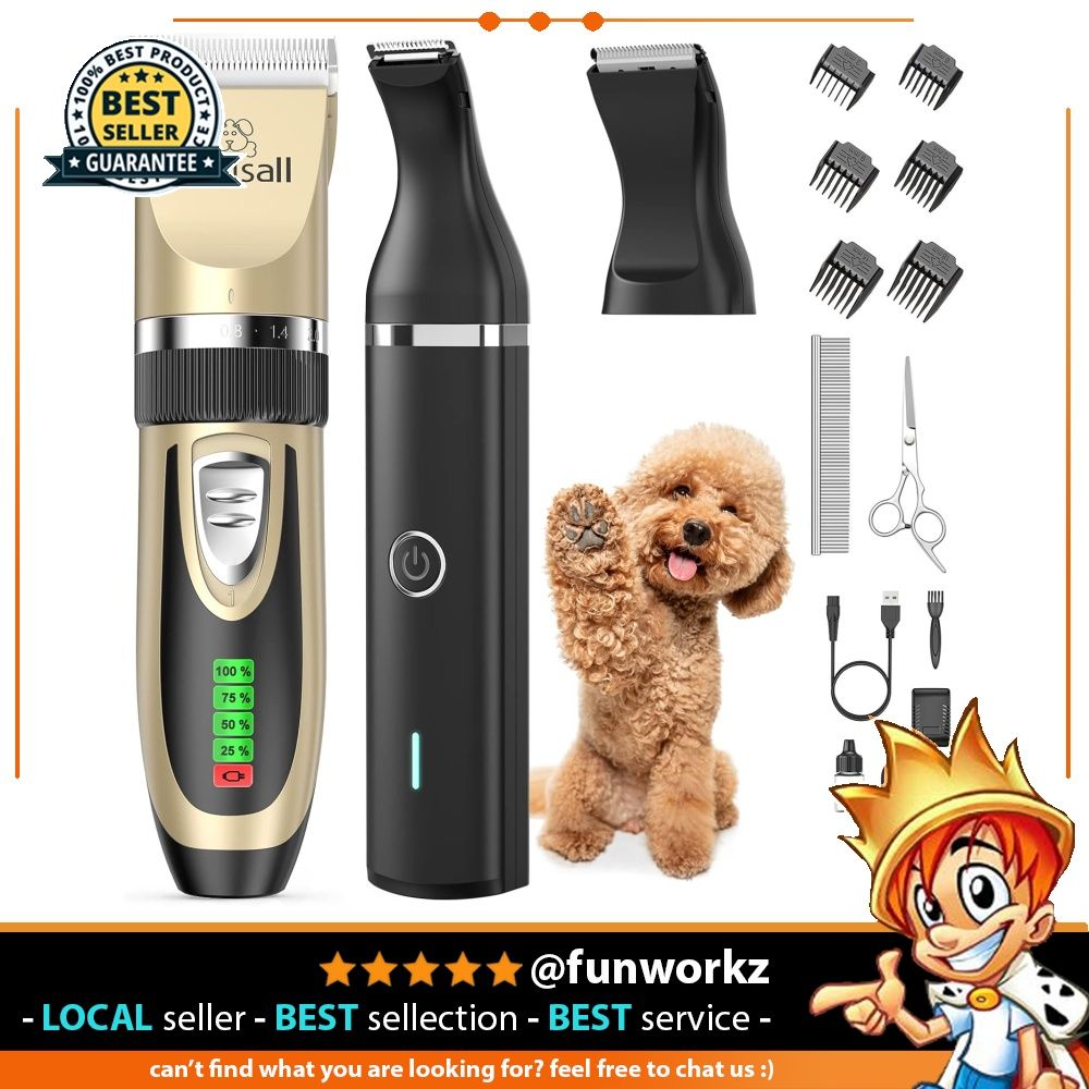 oneisall Dog Grooming Clippers and Dog Paw Trimmer Kit in