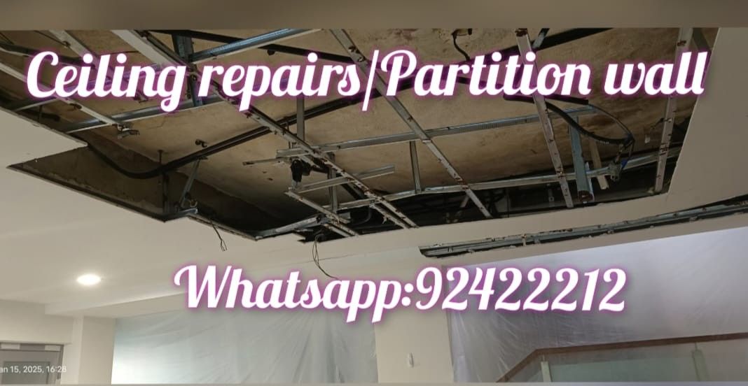 Repair False ceiling and partition wall. Box up /air con trunking. Cornice installation and repair. Cove ceiling.  We offer best quality service at afforrdable price!628530671910411122