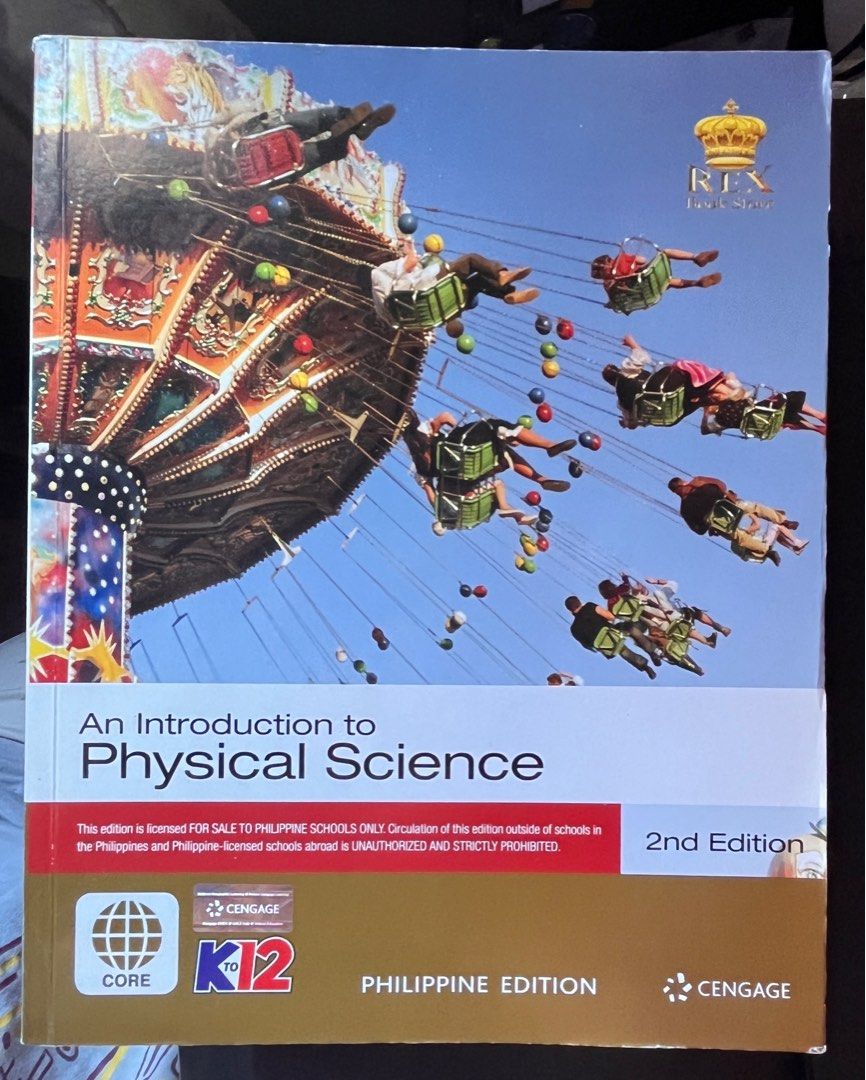 REX Bookstore An Introduction to Physical Science (Category: Textbooks) located in Imus. Submitted by lovexej (Listing ID 1348097934, Image 1). Description: - Have slight dents in cover page - complete page - no highlights .