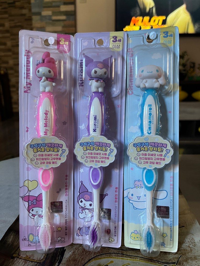 Sanrio Toothbrush (Category: Baby Toiletries & Grooming) located in San Pablo. Submitted by roseperez (Listing ID 1348129194, Image 1). Description: Sanrio Toothbrush for Kids License Sanrio 210 each Available: Kuromi My Melody Cinnamoroll .