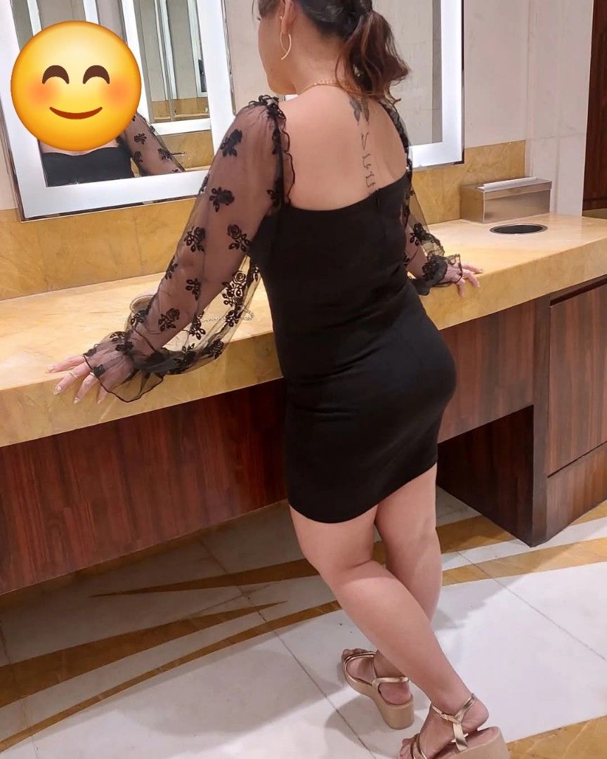 SHEIN Black Bodycon dress (Category: Dresses) located in Quezon City. Submitted by fourtiiin (Listing ID 1348168681, Image 2). Description: fits M-L no issues rfs: decluttering.