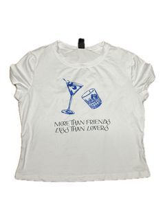 SHEIN White Graphic Design Baby Tee
