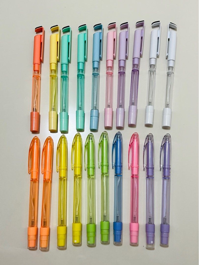 Spray Pen / Alcohol Pen & Highlighter Marker Bundle (Category: Stationery & School Supplies) located in Manila. Submitted by iyacaruncho_ (Listing ID 1348219355, Image 1). Description: Original price is ₱500 for all 20 pcs. (₱25 each) Selling for ₱350 take all .