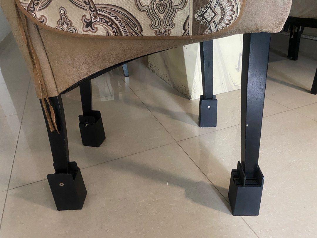 table riser or table height extender (Category: Other Home Furniture) located in Singapore. Submitted by yafengzha85071 (Listing ID 1346600733, Image 1). Description: It is use to increase the table heights put under table legs. It increases by 10cm. Totally 4. .