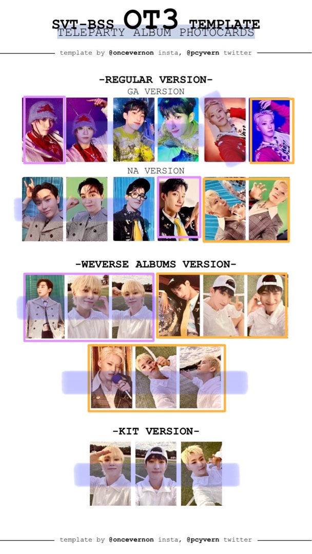 BSS Teleparty Album Versions NA & GA CD Seventeen Seungkwan