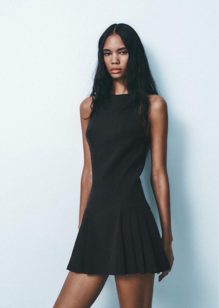 Zara Halter Dress (Category: Dresses) located in Naga. Submitted by empr_ (Listing ID 1348027531, Image 3). Description: FREE SF WITHIN LUZON. BNWT Zara halter dress with box pleat skirt. Soooo pretty in actual! 😍 May fit xs-small frame. .