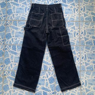 ACID WASHED WHITE CONTRAST PANTS