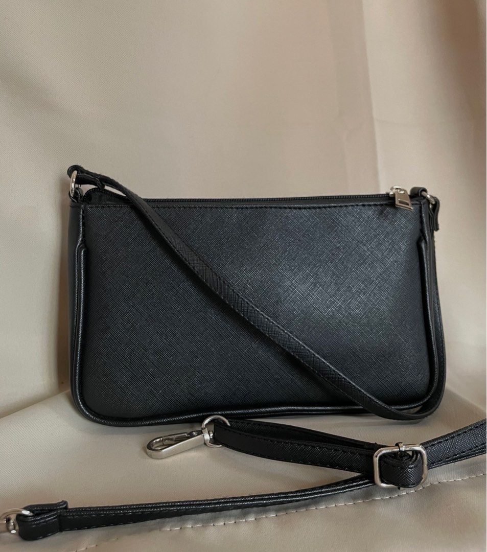 DAILY CARRY Black Sofia Baguette and Sling (Category: Shoulder Bags) located in Taguig. Submitted by mlovedthese (Listing ID 1348246866, Image 1). Description: Super nice quality and suits most outfits! 🥰 Rfs: too many baguette bags.