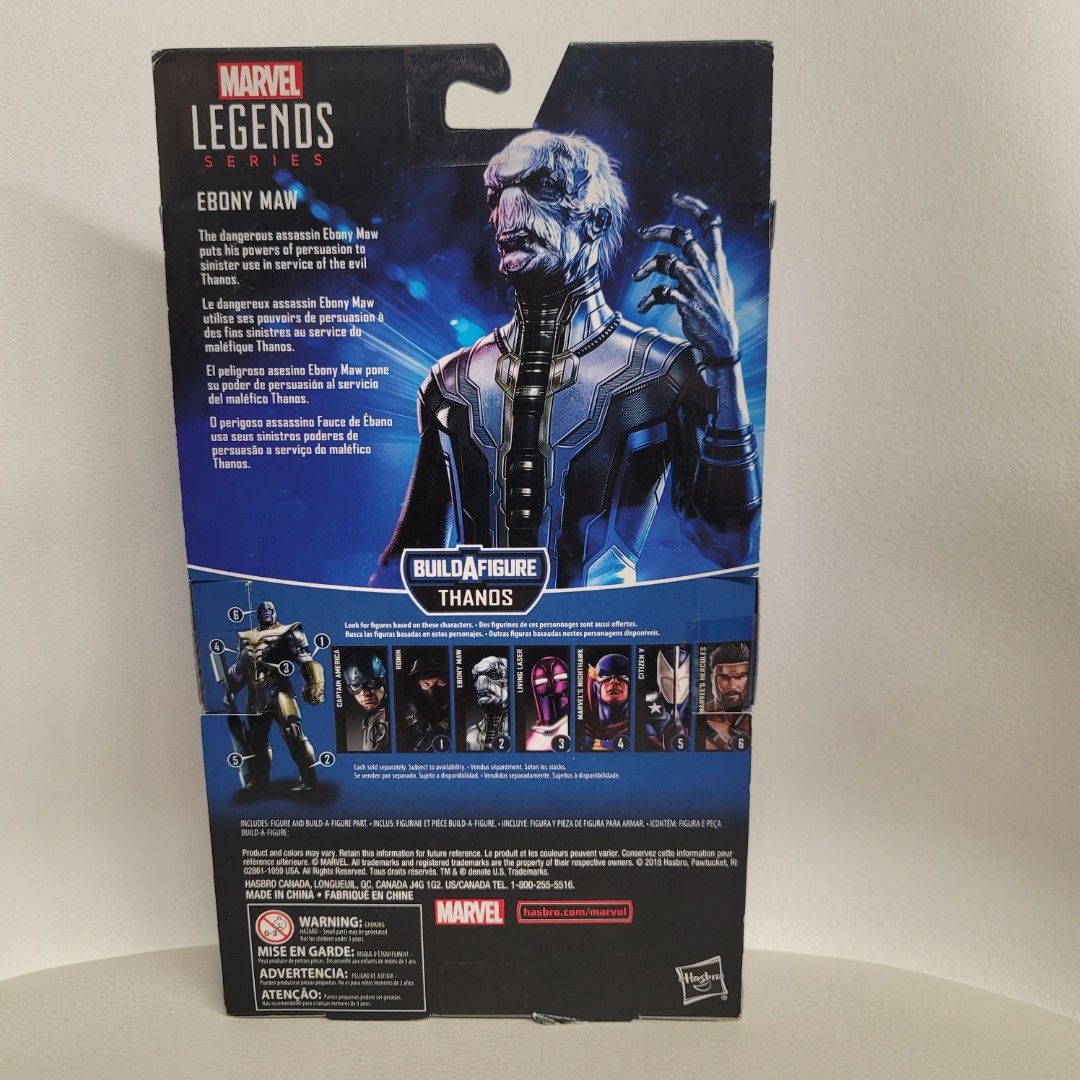 EBONY MAW Marvel Avengers Infinity War Thanos Wave Marvel Legends (Category: Figurines & Statues) located in Quezon City. Submitted by jasperstoyvault (Listing ID 1348411026, Image 2). Description: New and sealed. Bought and shipped from US. Box not guaranteed mint. Request photo if necessary. For pick up only via Lalamove or Grab Express. Novaliches QC area. BDO BPI GCash payment..