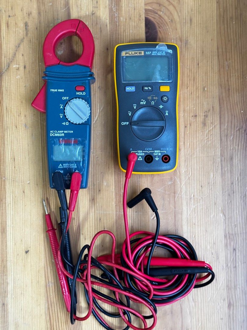 Fluke Sanwa Multitester Clamp meter (Category: Construction Tools & Equipment) located in Talisay. Submitted by kim_rey (Listing ID 1348262414, Image 1). Description: Fluke - 5,500 Sanwa - 4,500.