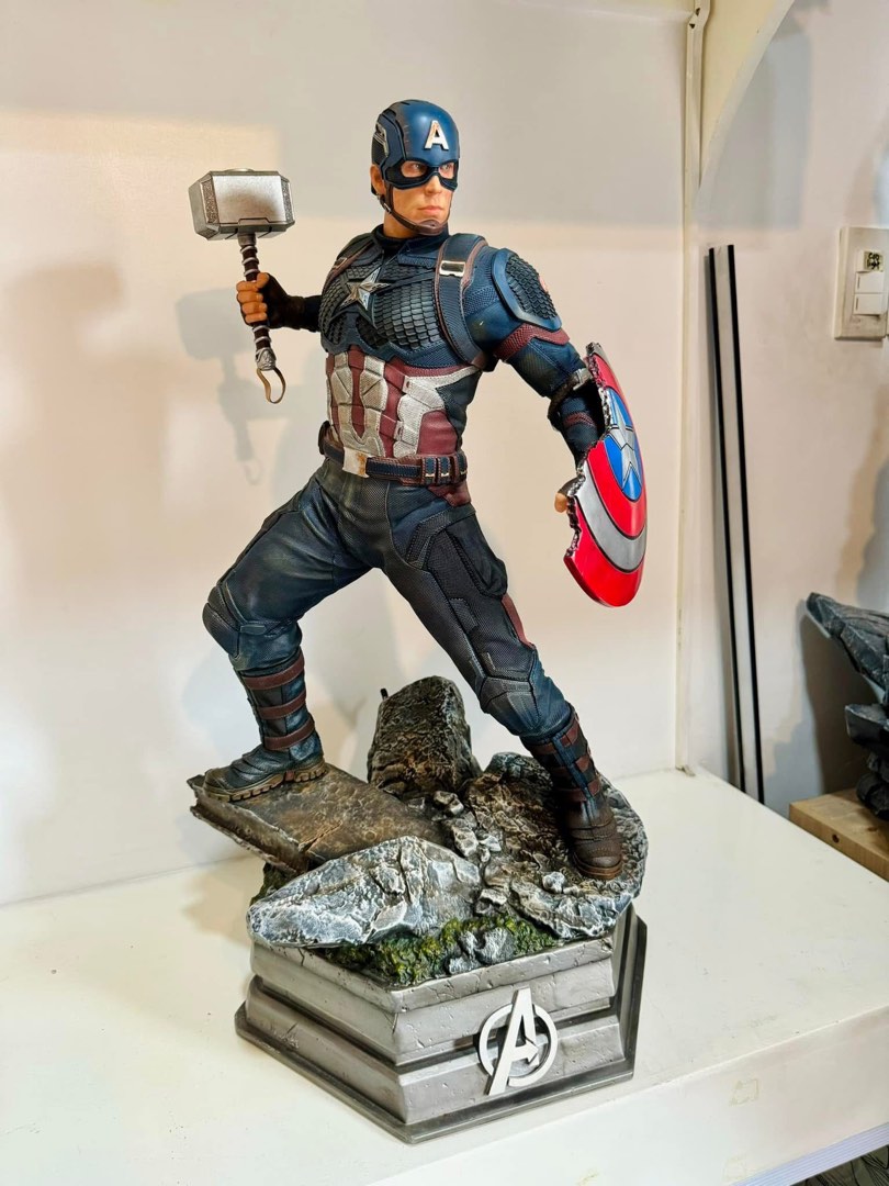 Iron Studio CAPTAIN AMERICA 1/4 Scale Statue, Hobbies & Toys, Toys ...