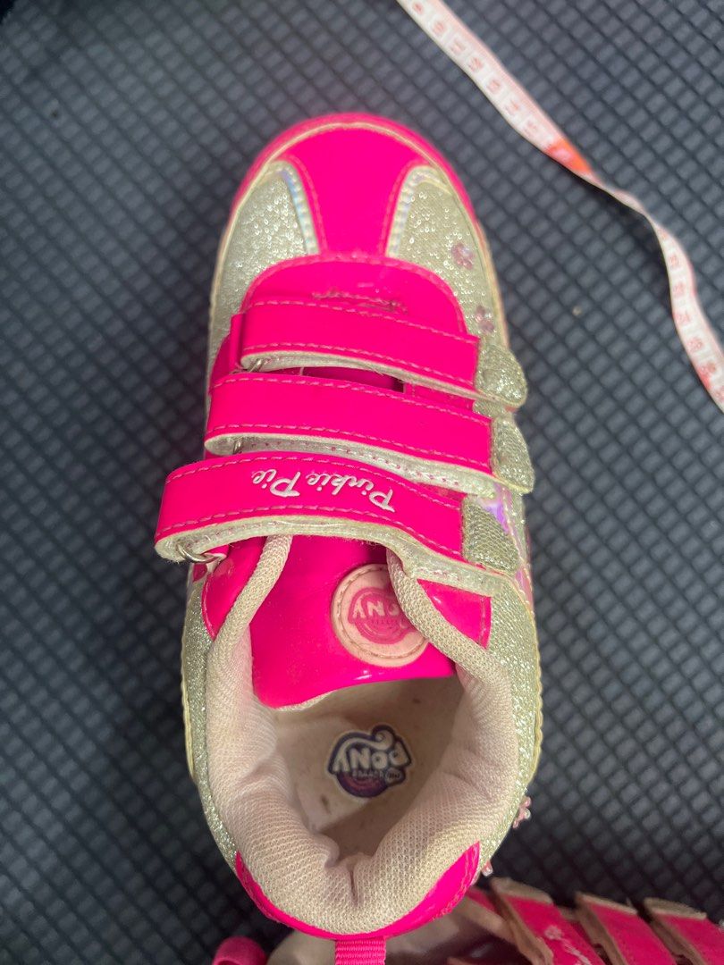 Little Pony Shoes with Wheels (Category: Babies & Kids Fashion) located in Paranaque City. Submitted by beautyandthriftfinds (Listing ID 1348251823, Image 3). Description: Pink and glittery little pony shoes with wheels In good condition 22cm outsole measurement.