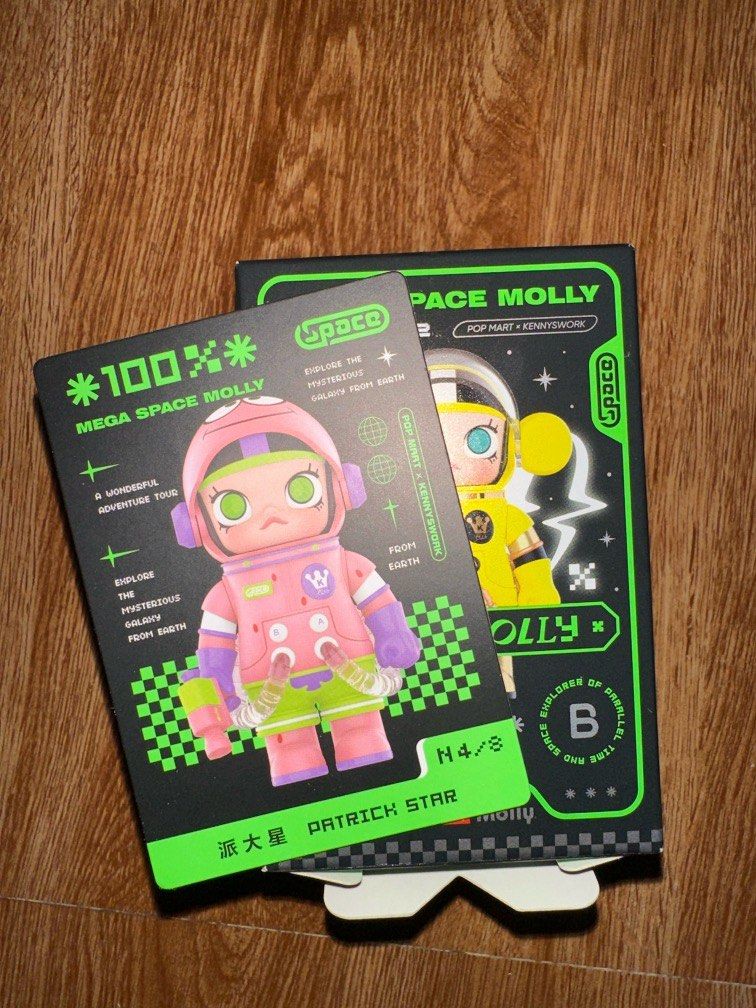Mega Space Molly Series 02 100% (Category: Designer & Blind Box Toys) located in Pasig City. Submitted by leesgarage (Listing ID 1348402627, Image 3). Description: Mega Space Molly Series 02 100% Last 3 Boxes: - Patrick Star (2) - Pink Panther Legit 100% From Popmart HKG.