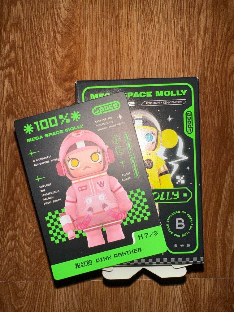 Mega Space Molly Series 02 100% (Category: Designer & Blind Box Toys) located in Pasig City. Submitted by leesgarage (Listing ID 1348402627, Image 2). Description: Mega Space Molly Series 02 100% Last 3 Boxes: - Patrick Star (2) - Pink Panther Legit 100% From Popmart HKG.