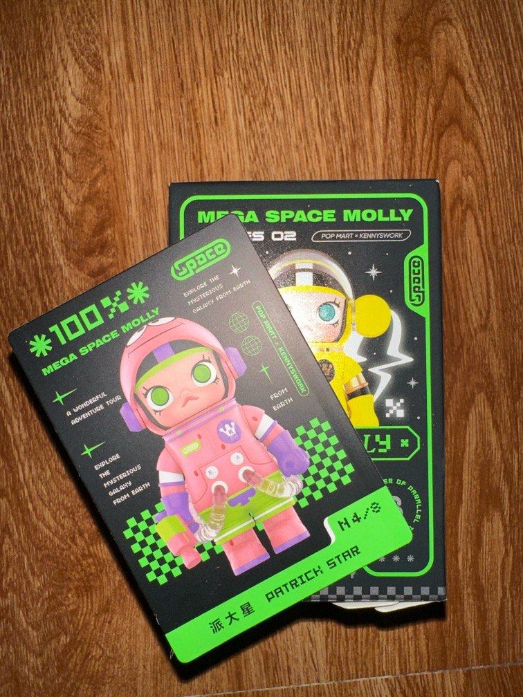Mega Space Molly Series 02 100% (Category: Designer & Blind Box Toys) located in Pasig City. Submitted by leesgarage (Listing ID 1348402627, Image 1). Description: Mega Space Molly Series 02 100% Last 3 Boxes: - Patrick Star (2) - Pink Panther Legit 100% From Popmart HKG.