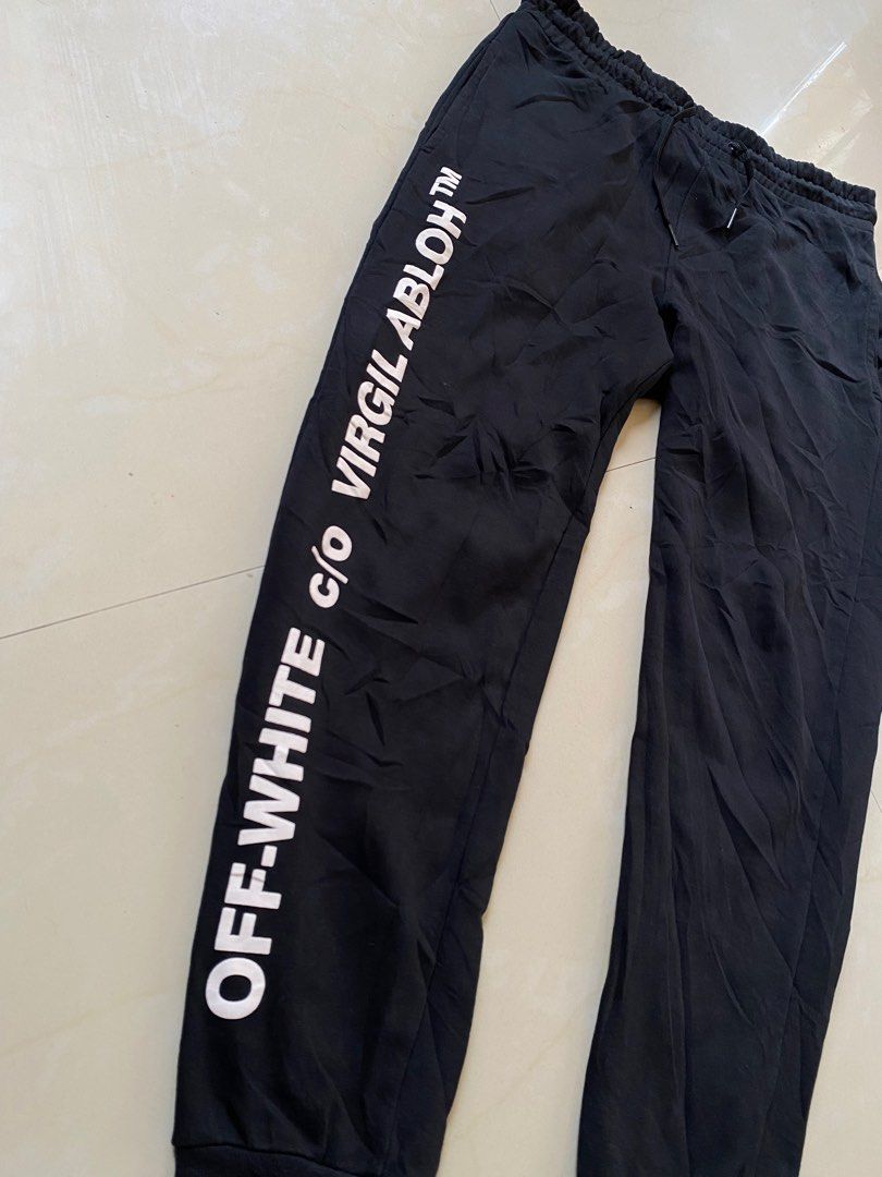 OFF-WHITE JOGGING PANTS (Category: Joggers) located in Bato. Submitted by lellsssie (Listing ID 1348253114, Image 3). Description: OFFWHITE JOGGING PANTS EXCELLENT CONDITION NO ISSUE COLOR RATE 9.8/10 SIZE MEDIUM ( 30-34x38 ) .